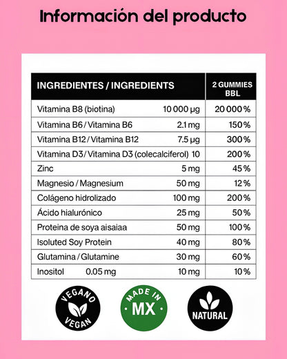 Gummies BBL - Normal. | 120 Gotimas Premium ( 2 Meses )